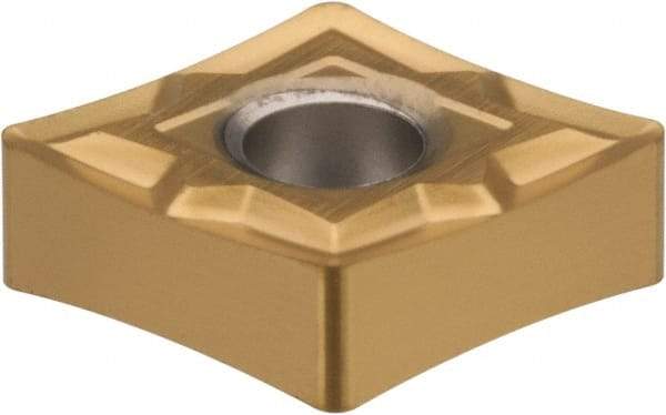 Seco - CNGP432 MF1 Grade TS2000 Carbide Turning Insert - TiAlN/TiN Finish, 80° Diamond, 1/2" Inscr Circle, 3/16" Thick, 1/32" Corner Radius - Benchmark Tooling