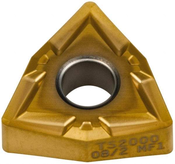 Seco - WNMP432 MF1 Grade TS2000 Carbide Turning Insert - TiAlN/TiN Finish, 80° Trigon, 1/2" Inscr Circle, 3/16" Thick, 1/32" Corner Radius - Benchmark Tooling