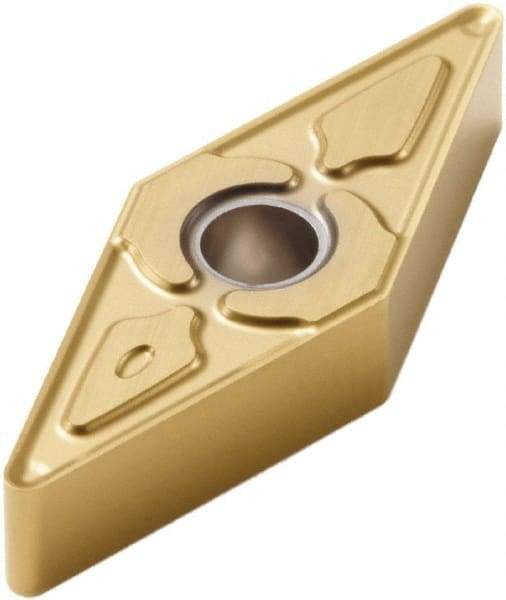 Seco - VNMG331 MF4 Grade TS2500 Carbide Turning Insert - TiAlN/TiN Finish, 35° Diamond, 3/8" Inscr Circle, 3/16" Thick, 1/64" Corner Radius - Benchmark Tooling