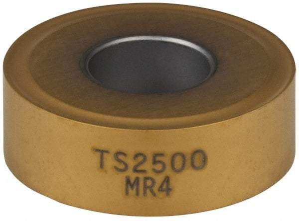 Seco - RNMG64 MR4 Grade TS2500 Carbide Turning Insert - TiAlN/TiN Finish, Round, 3/4" Inscr Circle, 1/4" Thick - Benchmark Tooling
