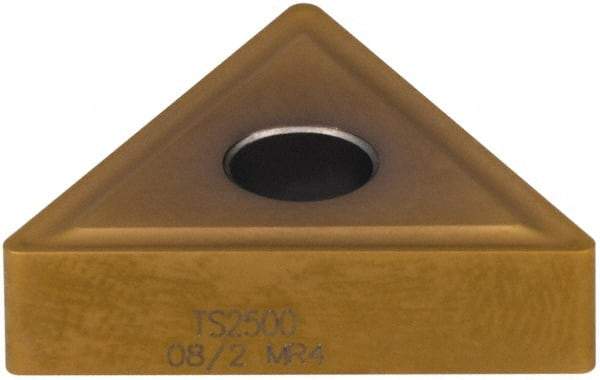 Seco - TNMG542 MR4 Grade TS2500 Carbide Turning Insert - TiAlN/TiN Finish, 60° Triangle, 5/8" Inscr Circle, 1/4" Thick, 1/32" Corner Radius - Benchmark Tooling