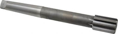Made in USA - 1-1/2" Diam, 4MT Morse Taper Shank, 2-1/8" Flute Length, Machine Expansion Reamer - Straight Flute, 12-1/2" OAL, Right Hand Cut, 8 Flutes, Carbide-Tipped, Bright Finish - Benchmark Tooling