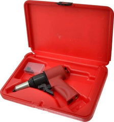 HUCK - 1/8 to 1/4" Pneumatic Rivet Tool Kit - Includes Riveter, 4 Nose Pieces - Benchmark Tooling