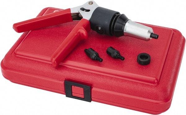 HUCK - #8 to 3/8" Manual Rivet Nut Tool Kit - Includes Nutsetter, 2 Pullup Studs, 2 Driving Anvils - Benchmark Tooling