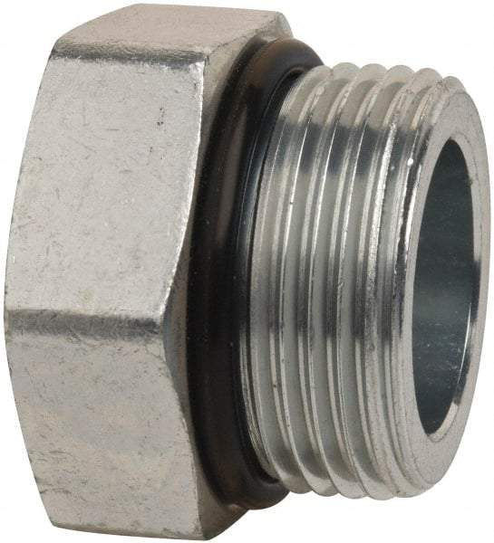 Parker - 1-5/16 - 12 Male Thread, Zinc Plated Steel Industrial Pipe Hex Head Plug - Male Straight Thread O-Ring, 5,500 psi - Benchmark Tooling