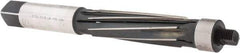 Made in USA - 15/16" Reamer Diam, Straight Shank, 3-9/16" Flute Length, Hand Expansion Reamer - Spiral Flute, 7-7/8" OAL, Left Hand Spiral, Right Hand Cut, 8 Flutes, High Speed Steel - Benchmark Tooling