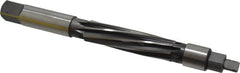 Made in USA - 1" Reamer Diam, Straight Shank, 3-3/4" Flute Length, Hand Expansion Reamer - Spiral Flute, 8-3/8" OAL, Left Hand Spiral, Right Hand Cut, 8 Flutes, High Speed Steel - Benchmark Tooling