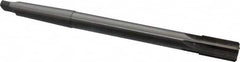 Made in USA - 3/4" Diam, 5/8" Max Diam 2MT Morse Taper Shank, 1-3/8" Flute Length, Machine Expansion Reamer - Straight Flute, 9-1/2" OAL, Right Hand Cut, 6 Flutes, High Speed Steel, Bright Finish - Benchmark Tooling