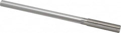 Made in USA - 1/2" Cobalt 6 Flute Chucking Reamer - Straight Flute, 0.4355" Straight Shank, 2" Flute Length, 8" OAL - Benchmark Tooling