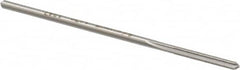 Made in USA - 1/8" Cobalt 4 Flute Chucking Reamer - Straight Flute, 0.119" Straight Shank, 7/8" Flute Length, 3-1/2" OAL - Benchmark Tooling