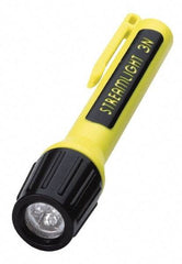 Streamlight - White LED Bulb, 30 Lumens, Mini Flashlight - Black, Yellow Plastic Body, 3 N Alkaline Batteries Included - Benchmark Tooling