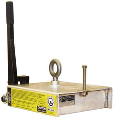 Mag-Mate - 2,200 Lb Load Capacity, Magnetic Lifter - 7" High x 10-1/2" Wide, 2 Poles, For Use with Flats - Benchmark Tooling