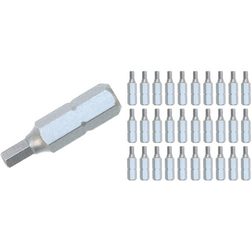 Hex Contractor Grade Insert Bit 3.0mm × 25mm (30 Piece Bulk Pack) - Benchmark Tooling