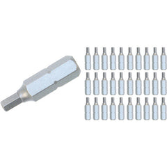 Hex Contractor Grade Insert Bit 2.0mm × 25mm (30 Piece Bulk Pack) - Benchmark Tooling