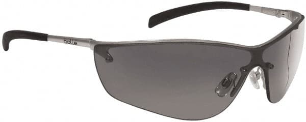 bolle SAFETY - Smoke Lenses, Framed Safety Glasses - Anti-Fog, Scratch Resistant, Silver Frame, Wrap Around - Benchmark Tooling