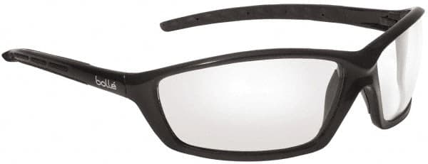 bolle SAFETY - Clear Lenses, Framed Safety Glasses - Anti-Fog, Scratch Resistant, Black Polycarbonate/Thermoplastic Rubber Frame, Wrap Around - Benchmark Tooling
