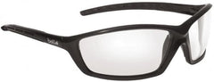 bolle SAFETY - Clear Lenses, Framed Safety Glasses - Anti-Fog, Scratch Resistant, Black Polycarbonate/Thermoplastic Rubber Frame, Wrap Around - Benchmark Tooling