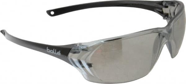 bolle SAFETY - Silver Mirror Lenses, Framed Safety Glasses - Scratch Resistant, Silver Polycarbonate Frame, Wrap Around - Benchmark Tooling