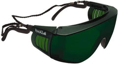 bolle SAFETY - Green Lenses, Framed Welding Glasses - Scratch Resistant, Black Nylon Frame, Over the Glasses - Benchmark Tooling