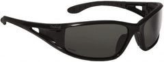 bolle SAFETY - Polarized Gray Lenses, Framed Safety Glasses - Scratch Resistant, Black Nylon Frame, Wrap Around - Benchmark Tooling