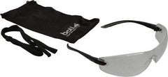 bolle SAFETY - Clear Lenses, Frameless Safety Glasses - Anti-Fog, Scratch Resistant, Black Polycarbonate/Thermoplastic Rubber Frame, Wrap Around - Benchmark Tooling