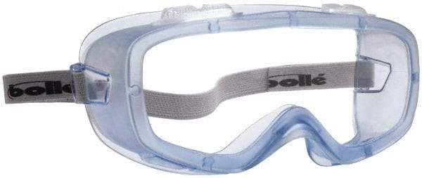 bolle SAFETY - Size Universal, Clear Anti-Fog & Scratch Resistant Lens, Safety Goggles - Indirect Vent, Blue Frame - Benchmark Tooling