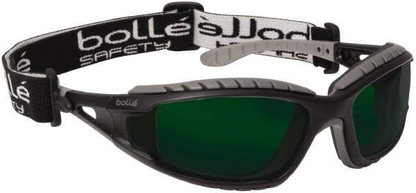 bolle SAFETY - Green Lenses, Framed Welding Glasses - Scratch Resistant, Black/Gray Polycarbonate Frame, Over the Glasses - Benchmark Tooling