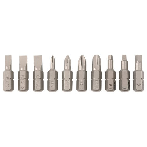 10PC SLOT/PHIL/TORX BIT SET - Benchmark Tooling