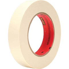 Masking Tape: 60 yd Long, 5.8 mil Thick, Tan Crepe Paper, Rubber Adhesive, 27 lb/in Tensile Strength