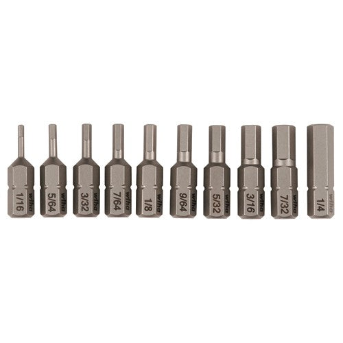 10PC HEX INSERT BIT SET - Benchmark Tooling