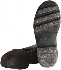 Winter Walking - Men's 10-11.5 (Women's 12-13.5) Traction Overshoes - 10" High, Plain Toe, Nonslip Sole, PVC Upper, Black - Benchmark Tooling