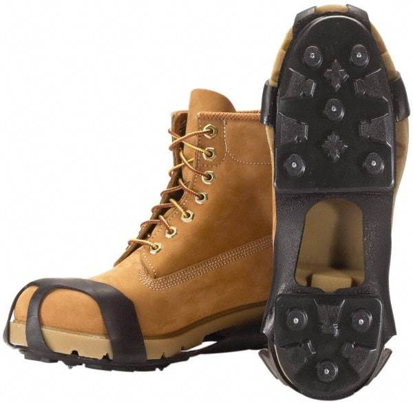 Winter Walking - Size 2XL, (Women's Size XL) Overshoe Cleat - Grit Traction, Black - Benchmark Tooling