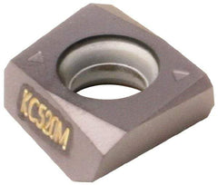 Kennametal - MDHX1004 Grade K110M Carbide Milling Insert - Uncoated, 0.1874" Thick, 1/2" Inscribed Circle - Benchmark Tooling