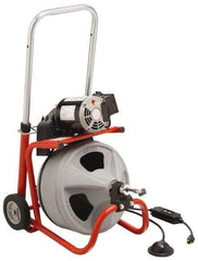 Ridgid - Electric Battery Drain Cleaning Machine - For 3" to 4" Pipe, 75' Cable - Benchmark Tooling