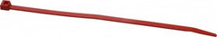 Made in USA - 5.84" Long Red Nylon Standard Cable Tie - 40 Lb Tensile Strength, 1.24mm Thick, 36.42mm Max Bundle Diam - Benchmark Tooling