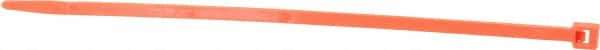 Made in USA - 5.84" Long Orange Nylon Standard Cable Tie - 40 Lb Tensile Strength, 1.24mm Thick, 1-1/2" Max Bundle Diam - Benchmark Tooling
