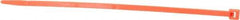 Made in USA - 5.84" Long Orange Nylon Standard Cable Tie - 40 Lb Tensile Strength, 1.24mm Thick, 1-1/2" Max Bundle Diam - Benchmark Tooling