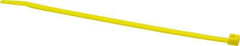 Made in USA - 5.84" Long Yellow Nylon Standard Cable Tie - 40 Lb Tensile Strength, 1.24mm Thick, 1-1/2" Max Bundle Diam - Benchmark Tooling
