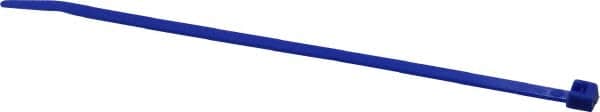 Made in USA - 5.84" Long Blue Nylon Standard Cable Tie - 40 Lb Tensile Strength, 1.24mm Thick, 36.42mm Max Bundle Diam - Benchmark Tooling