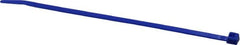 Made in USA - 5.84" Long Blue Nylon Standard Cable Tie - 40 Lb Tensile Strength, 1.24mm Thick, 36.42mm Max Bundle Diam - Benchmark Tooling