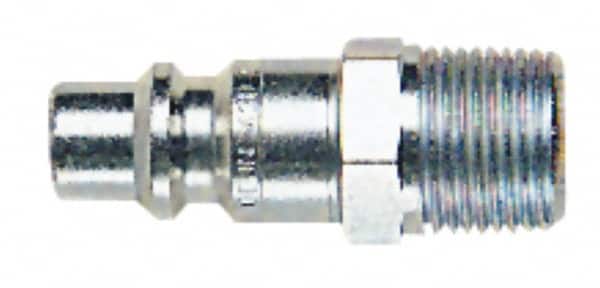 CEJN - 3/8 Male NPT ARO Pneumatic Hose High Flow Connector - Steel Zinc-Plated, 1/4" Body Diam - Benchmark Tooling