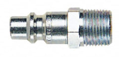 CEJN - 3/8 Male NPT ARO Pneumatic Hose High Flow Connector - Steel Zinc-Plated, 1/4" Body Diam - Benchmark Tooling