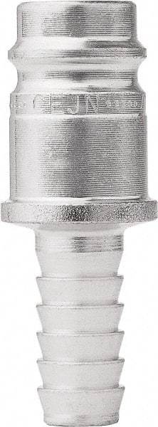 CEJN - Hose Barb European High Flow Pneumatic Hose High Flow Connector - Steel Zinc-Plated, 3/8" Body Diam, 1/4" Hose ID - Benchmark Tooling