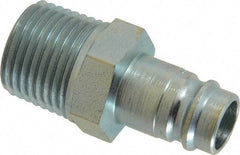 CEJN - 1/2 Male NPT European High Flow Pneumatic Hose High Flow Connector - Steel Zinc-Plated, 3/8" Body Diam - Benchmark Tooling
