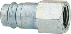 CEJN - 1/4 Female NPT European High Flow Pneumatic Hose High Flow Connector - Steel Zinc-Plated, 3/8" Body Diam - Benchmark Tooling
