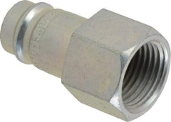 CEJN - 3/8 Female NPT European High Flow Pneumatic Hose High Flow Connector - Steel Zinc-Plated, 3/8" Body Diam - Benchmark Tooling
