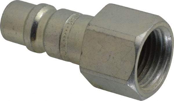 CEJN - 1/2 Female NPT Industrial Pneumatic Hose High Flow Connector - Steel Zinc-Plated, 1/2" Body Diam - Benchmark Tooling
