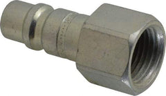CEJN - 1/2 Female NPT Industrial Pneumatic Hose High Flow Connector - Steel Zinc-Plated, 1/2" Body Diam - Benchmark Tooling