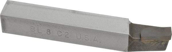 Made in USA - 1/2 x 1/2" Shank, Lead Angle Turning Single Point Tool Bit - BL-8, Grade C2 - Exact Industrial Supply