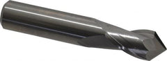 Melin Tool - 5/8" Diam, 1-1/4" LOC, 2 Flute, 90° Point Angle, Solid Carbide Drill Mill - Uncoated, 3-1/2" OAL, 5/8" Shank Diam - Benchmark Tooling